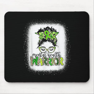 Mental Health Krieger Unordentlicher Dutt Mental H Mousepad
