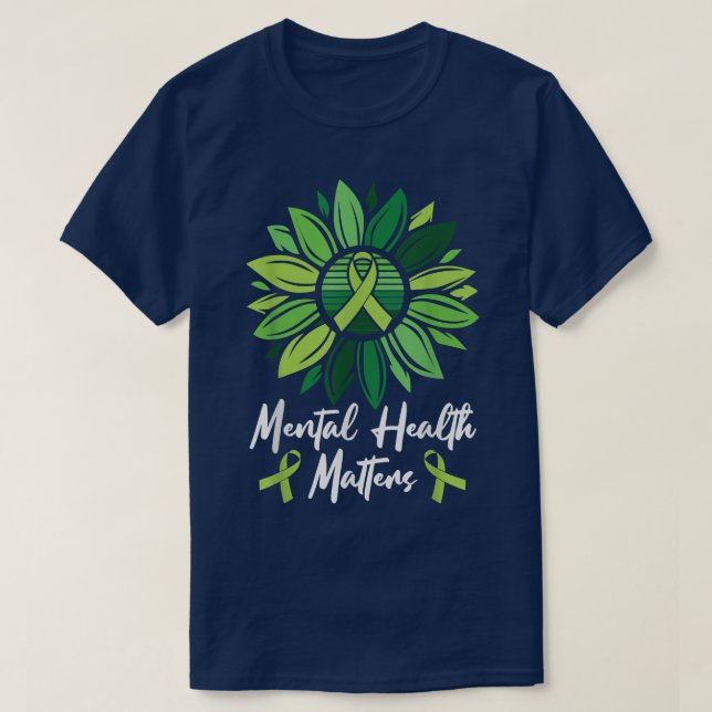 Mental Health Meters Sonnenblumen Psychische Gesun T-Shirt (Design vorne)