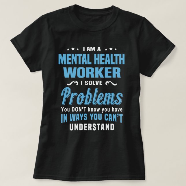 Mental Health Mitarbeiterin T-Shirt (Design vorne)