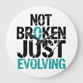 Mental Health Recovery Not Broken Quote Große Wanduhr