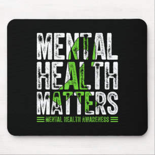 Mental Health S Awareness Green Ribbon unterstütze Mousepad
