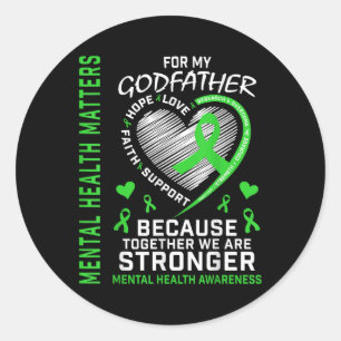 Mental Health S Godvater Mental Health Awareness Runder Aufkleber