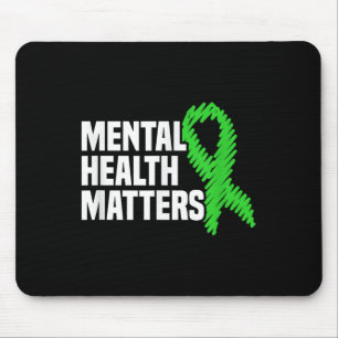 Mental Health S Green Ribbon Mental Health Awarene Mousepad