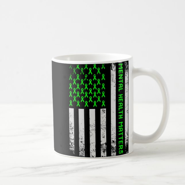 Mental Health S Human Brain Illness Awareness Gree Kaffeetasse (Rechts)