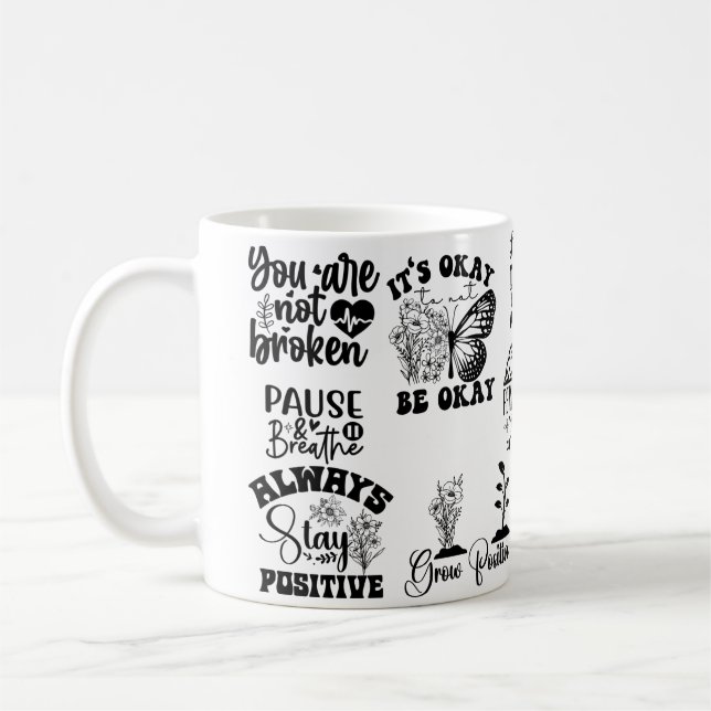 Mental Health Self Care Positive Affirmations Mind Kaffeetasse (Links)