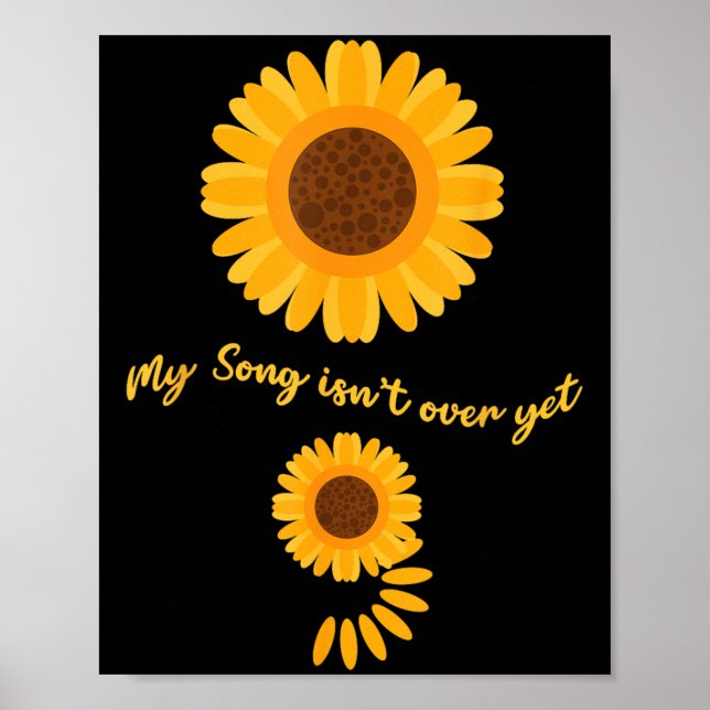 Mental Health Semicolon Sunflower Suicide Preventi Poster (Vorne)