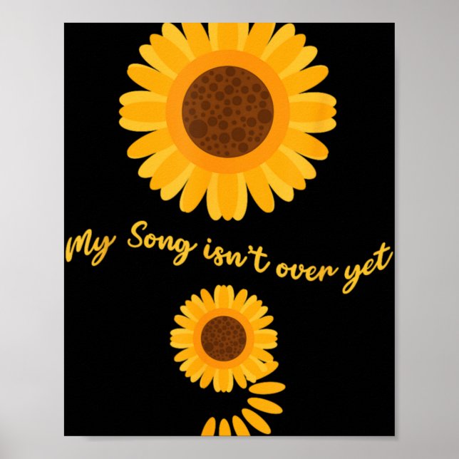 Mental Health Semicolon Sunflower Suicide Preventi Poster (Vorne)