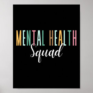 Mental Health Squad Psychische Gesundheit Awarenes Poster