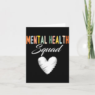 Mental Health Squad Süßes Herz Psychische Gesundhe Karte