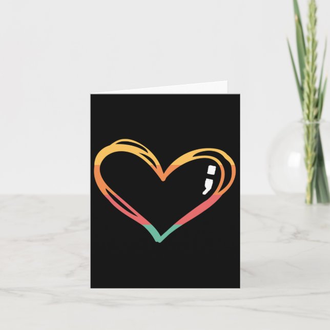 Mental Health Suicide Awareness Montag Symbol Semi Karte (Vorderseite)