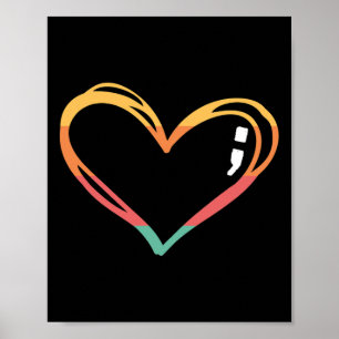 Mental Health Suicide Awareness Montag Symbol Semi Poster