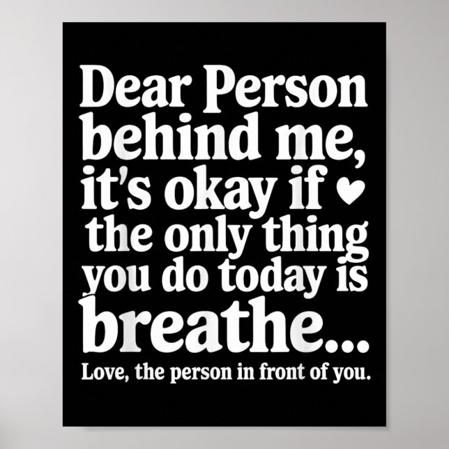 Mental Health Suicide Prevention Awareness Person  Poster (Vorne)