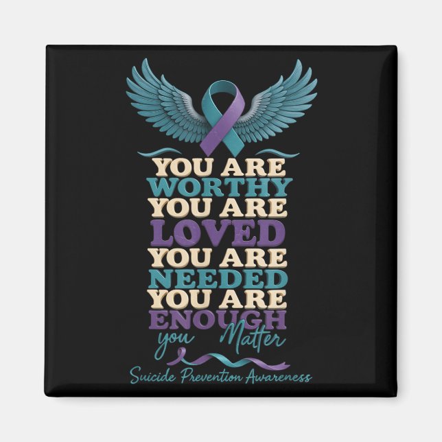 Mental Health Suprt Suicide Prevention Awareness S Magnet (Vorne)