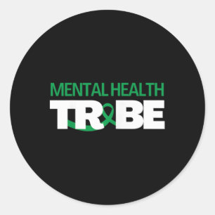 Mental Health Test Mental Health Awareness Runder Aufkleber