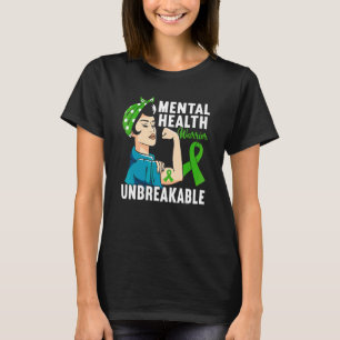 Mental Health Warrior Unbrechbare Grüne Multifunkt T-Shirt