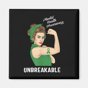 Mental Health Warrior Unzerbrechliche Aufmerksamke Magnet