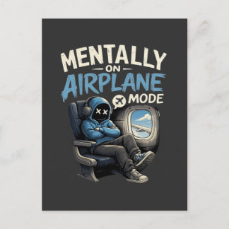 Mental im Flugzeugmodus T-Shirt Lustiger Anime-Jun Postkarte