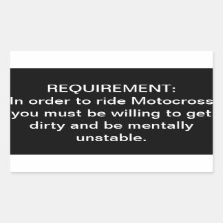 "Mental Instable Motocross"-Anforderungsaufkleber Rechteckiger Aufkleber