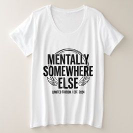 MENTAL IRGENDWO ANDERS - Vintage Streetwear Große Größe T-Shirt