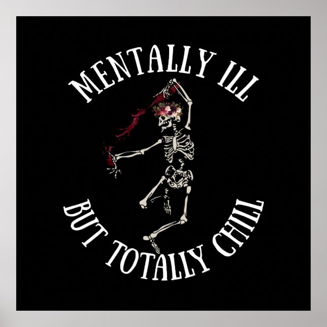 Mental krank, aber total kühl witzige Zitate Poster (Vorne)