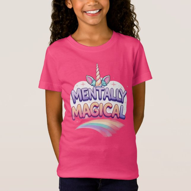 "Mental Magisches"  Einhorn T-Shirt (Vorderseite)