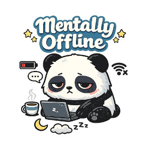 Mental Offline Panda   Introvertierte Lo-Fi-Ästhet Kissen