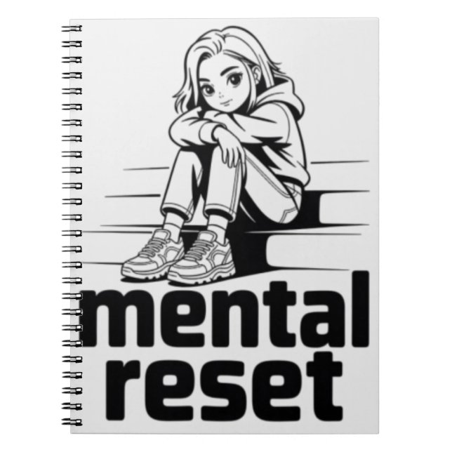 Mental Reset – Silent Reflection Edition Notizblock (Vorderseite)
