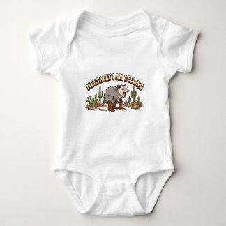 Mental schreie ich Cowboy-Opossum lustig Baby Strampler
