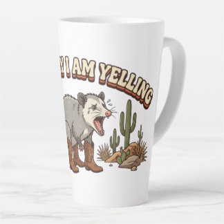 Mental schreie ich Cowboy-Opossum lustig Milchtasse