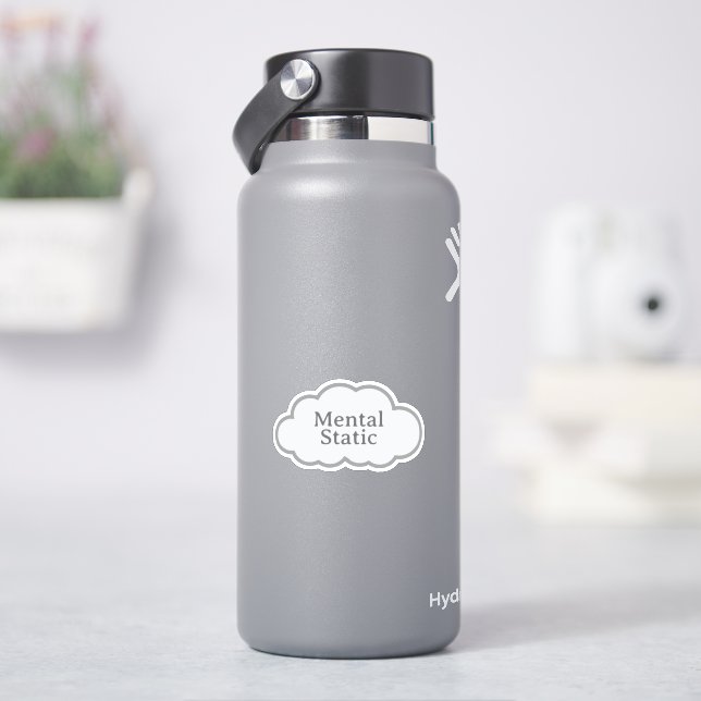 Mental Static - Relatable Cloud Sticker (HydroFlask)