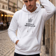 Mental unerreichbarer Hoodie Weiß