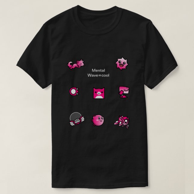 Mental Wave=cooler T - Shirt (Design vorne)