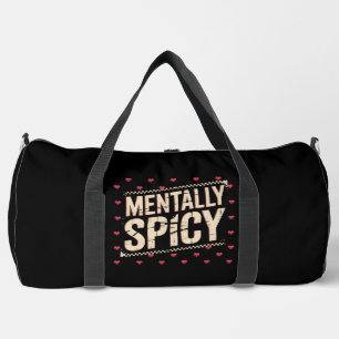 Mental würzige rosa Herzen Duffle Bag