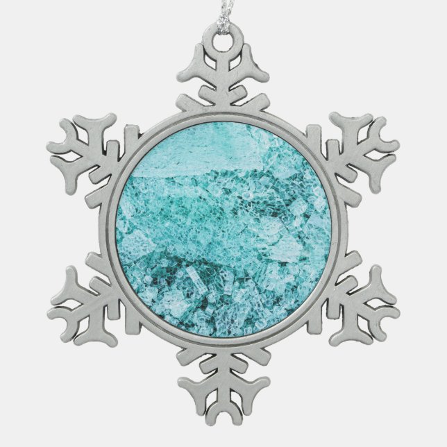 mentale Integration Schneeflocken Zinn-Ornament (Vorderseite)