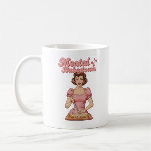 „Mentaler Zusammenbruch“ Lustige Frauen Retro-Haus Kaffeetasse