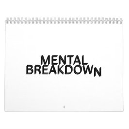 Mentaler Zusammenbruch Minimalistischer Oversized  Kalender