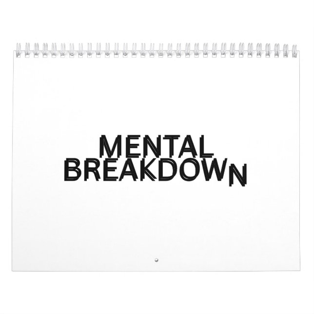 Mentaler Zusammenbruch Minimalistischer Oversized  Kalender (Titelbild)