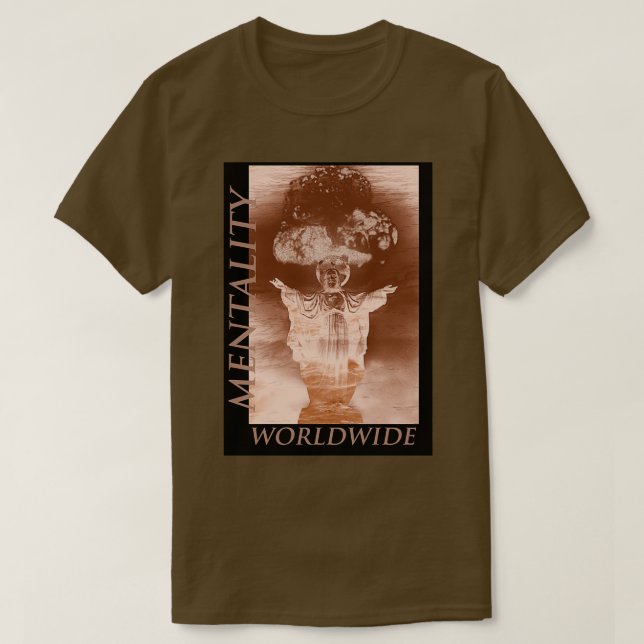 Mentalität Weltweit Jesus schwarz T-Shirt (Design vorne)