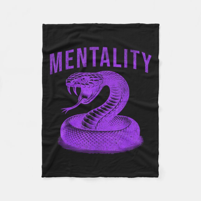 Mentality Mindset Snake Motivation Of Chamons Bask Fleecedecke (Vorderseite)