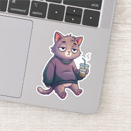 Mentally Offline Cat Aufkleber