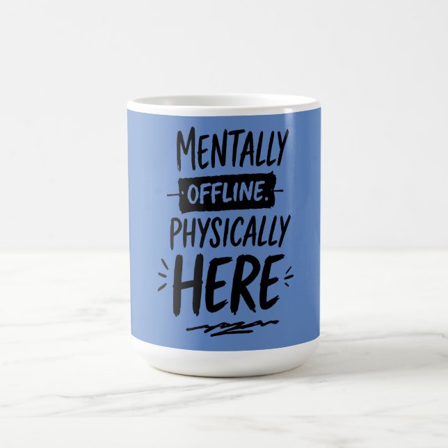 Mentally Offline Introvert Shirt Kaffeetasse (Mittel)