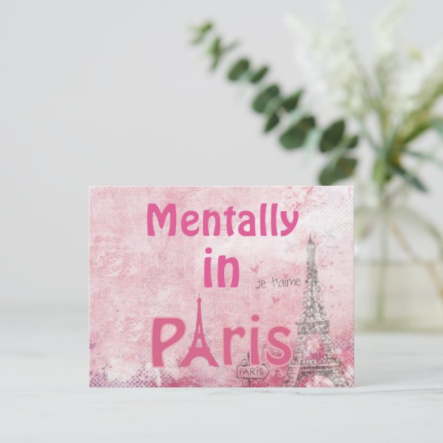 Mentally Paris Postcard Postkarte (Stehend Vorderseite)