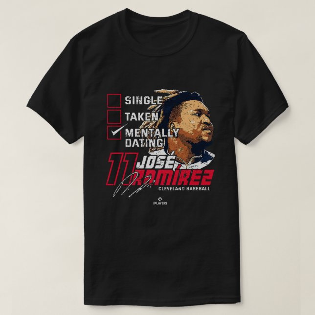 Mentally Verabreden Jose Ramirez Cleveland MLBPA T-Shirt (Design vorne)