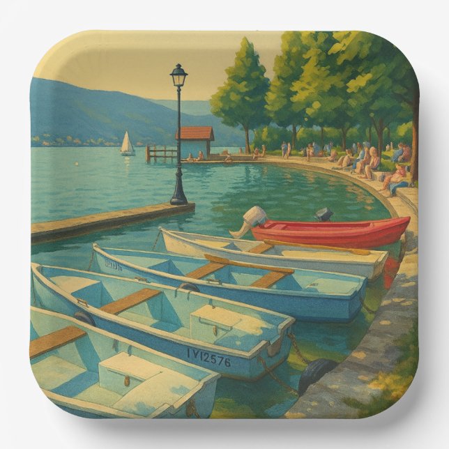 Menthon Saint Bernard Pappteller (Vorderseite)