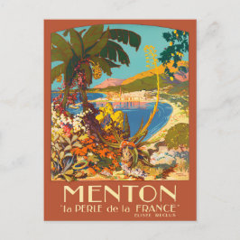 Menton France Vintage Postkarte