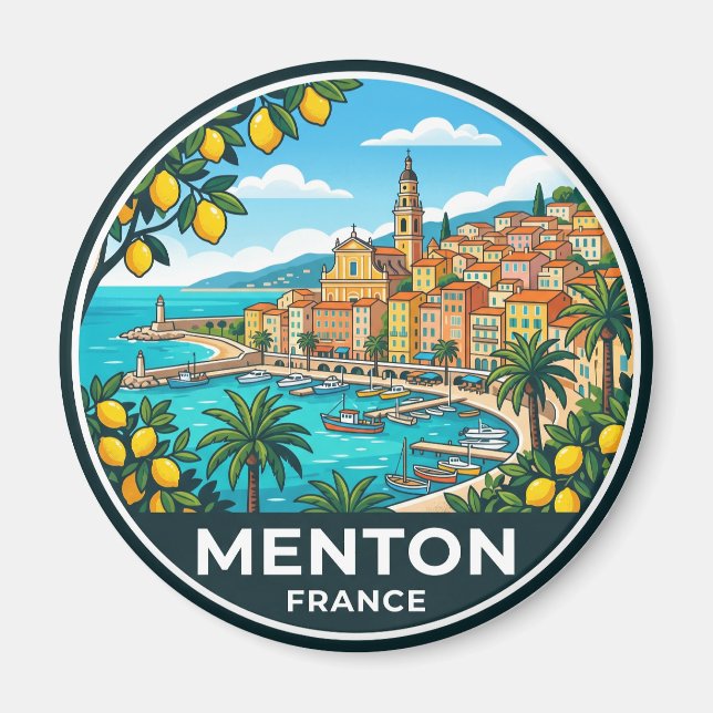 Menton Frankreich Magnet (Vorne)