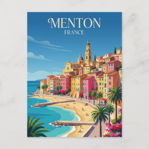 Menton Frankreich Postkarte