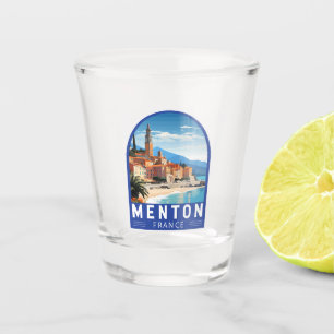 Menton Frankreich Reise Kunst Vintage Schnapsglas