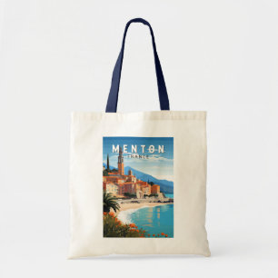 Menton Frankreich Reise Kunst Vintage Tragetasche