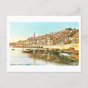 Menton, Frankreich, Vintage Postkarte